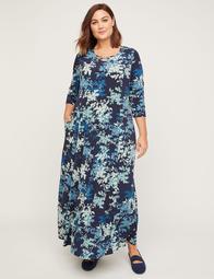 Floral Grove Maxi Dress (With Pockets)