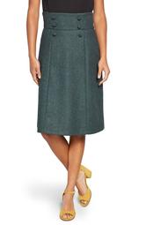 Timeless Elements Wool Blend A-Line Skirt