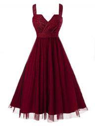 Plus Size Sleeveless Metallic Thread Mesh Prom Dress