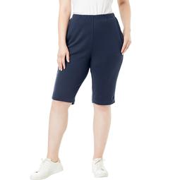 Roaman's Plus Size Soft Knit Bermuda Short Shorts
