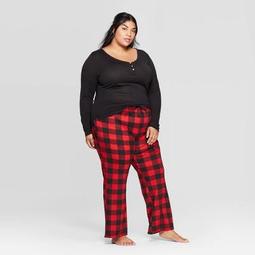 Women's Plus Size Pajama Set - Stars Above™ Black