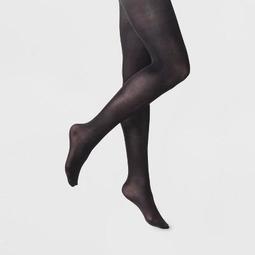 Women's 50D Opaque Control Top Tights - A New Day™ Black