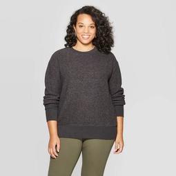 	Women's Plus Size Long Sleeve Crewneck Textured Pullover - Ava & Viv™ 