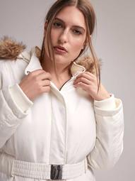 Polyfill Parka with Faux-Fur Hood and Belt - In Every Story