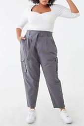 Plus Size Belted Cargo Pants