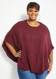 Cable Knit Poncho