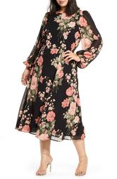 Luanne Floral Print Midi Dress