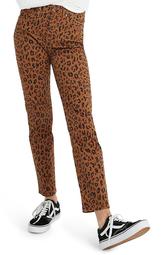 Literal Leopard High Waist Stovepipe Jeans