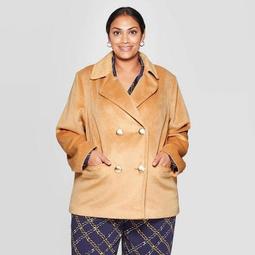 Women's Plus Size Loose Fit Long Sleeve Front Button-Down Jacket - Who What Wear™