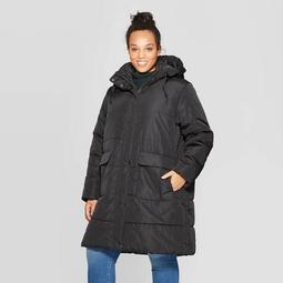 	Women's Plus Size Long Sleeve Quilted Puffer Jacket - Ava & Viv™