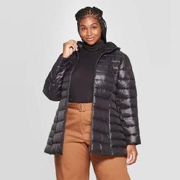 	Women's Plus Size Lightweight Quilted Puffer Jacket - Ava & Viv™ Black
