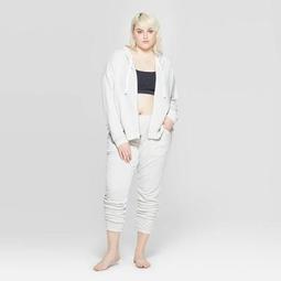 Women's Plus Size Lounge Hooded Sleep Sweatshirt - Colsie™ Gray