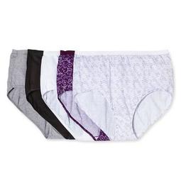 Just My Size Women's Cotton Briefs 5-Pack - Multi-colored