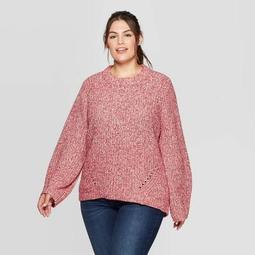 Women's Plus Size Long Sleeve Crewneck Chunky Pullover Sweater - Universal Thread™