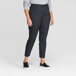 Women's Plus Size Animal Print High-Rise Skinny Jeans - Universal Thread™ Black