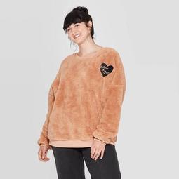 Women's Warm & Cozy Plus Size Graphic Sweatshirt (Juniors') - Brown