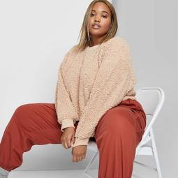 plus size sherpa sweatshirt