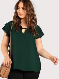 Plus Front Keyhole Loose Top