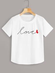 Plus Letter & Heart Graphic Tee