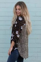 Animal Button-Up Blouse