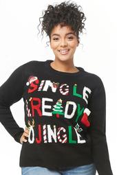 Plus Size Single & Ready To Jingle Holiday Sweater