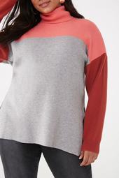 Plus Size Colorblock Sweater