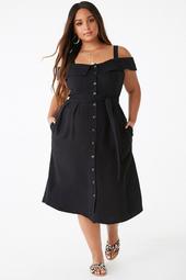 Plus Size Button-Front Dress