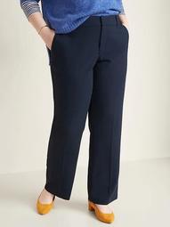 Mid-Rise Secret-Slim Pockets + Waistband Plus-Size Slim-Flare Pants   
