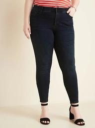 High-Waisted Secret-Slim Pockets + Waistband Plus-Size Rockstar Super Skinny Jeans