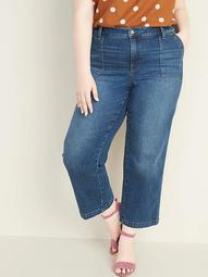 High-Waisted Secret-Slim Pockets Plus-Size Wide-Leg Jeans