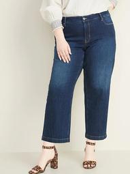 High-Waisted Secret-Slim Pockets Wide-Leg Plus-Size Jeans