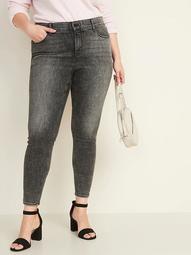 High-Waisted Secret-Slim + Waistband Plus-Size Rockstar Super Skinny Jeans 