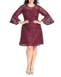 Gypsy Bell-Sleeve Lace Dress