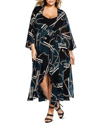 Chained Up Maxi Wrap Dress