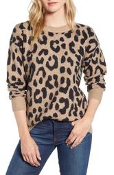 Leopard Print Crewneck Sweater