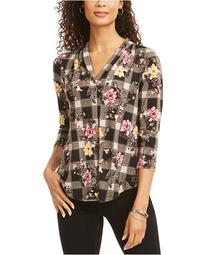 Floral V-Neck Top, Created for Macy's