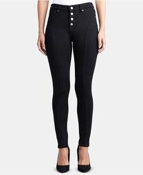 Halle Button-Fly Skinny Jeans