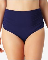 Plus Size Live In Color High-Waist Swim Bottoms