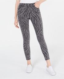 Juniors' Zebra-Print Skinny Jeans