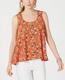 Printed Sleeveless High-Low Swing Top, Created for Macy's