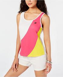 Knotted Colorblock Sleeveless Top
