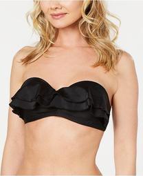 Juniors' Ruffled Bandeau Bikini Top, Created for Macy's