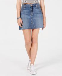 Juniors' Ripped Denim Mini Skirt, Created for Macy's