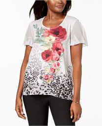 Embellished Floral-Print Top, Created for Macy's