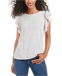 Flutter-Sleeve Striped Top, Created for Macy's
