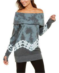Tie-Dyed Off-The-Shoulder Sweatshirt, Created for Macy's