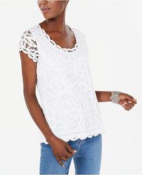 INC Battenberg Lace Top, Created for Macy's