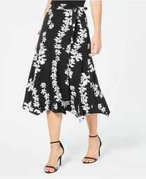 Petites Floral-Print Midi Skirt, Created for Macy's