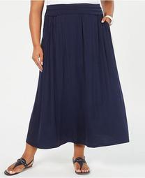 Plus Size A-Line Maxi Skirt, Created for Macy's
