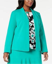 Plus Size Stand-Collar Jacket